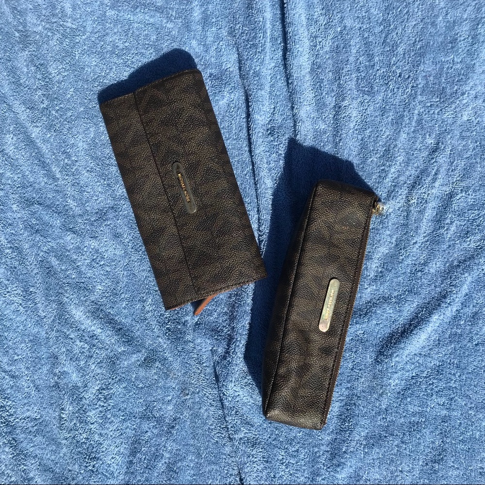 MK wallet and makeup bag